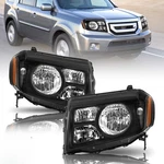 For 2009-2011 Honda Pilot Black Amber Corner Halogen Headlights Assembly Pair. Fixed Price $85.99.