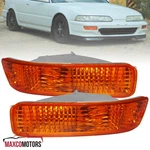 Amber Bumper Lights Fits 1992-1993 Acura Integra Signal Parking Lamps Pair 92-93. Fixed Price $22.49.