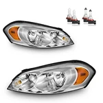 Pair Headlights Assembly Chrome For 2006-2013 Chevy Impala Headlamps With Bulbs. Fixed Price $80.98.