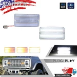 Drl Turn Signal Led Lights Pair For 1969-77 Ford Bronco Clear Lens White / Amber. Fixed Price $49.99.