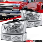 Fit 2003-2006 Chevy Silverado Avalanche Headlights+bumper Parking Signal Lamps. Fixed Price $74.99.