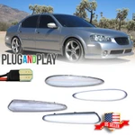 4pcs Clear White Led Side Marker Lamps Assembly Kit For 2000-2003 Nissan Maxima. Fixed Price $59.99.