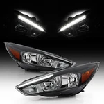 For 2015 2016 2017 2018 Ford Focus Halogen W/led Drl Black Headlights Left+right. Fixed Price $158.00.