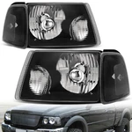 Blk Headlights For 2001-2011 Ford Ranger Clear Corner Turn Signal Light Pair Set. Fixed Price $59.49.