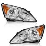 Weelmoto Pair Headlights For 2007-2011 Honda Crv Cr-v Chrome Amber Corner Lamps. Fixed Price $94.88.