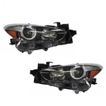 For Mazda 3 2017 2018 Headlight Driver And Passenger Side Pair Clear Lens. Fixed Price $249.85.