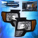 For 09-14 Ford F150 Pickup Black Amber Corner Driving Headlights Lamps Assembly. Fixed Price $68.99.