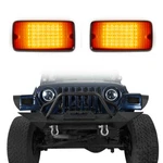 2pcs Front Led Turn Signal Lights W/ White Drl Fit 1997-2006 Jeep Wrangler Tj. Fixed Price $15.59.