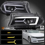 Fit 2015-2023 Dodge Charger Black Halogen Led Tube Projector Headlights Lamps. Fixed Price $364.38.
