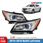 For 2014-2016 Buick Lacrosse Halogen Headlights W/ Led Drl W/o Bulb Left &right. Fixed Price $253.99.