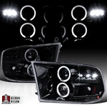 Fit 2009-2018 Dodge Ram 1500 2500 Black Smoke Led Halo Projector Headlights Lamp. Fixed Price $197.99.