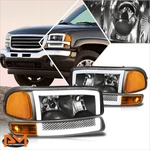 For 99-07 Gmc Sierra 3d Led Drl Switchback Turn Signal Headlights Black/amber. Fixed Price $95.30.