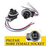 Universal Pigtail Wire Female Socket 3157 S Two Harness Front Turn Signal Park. Fixed Price $11.99.