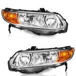 Weelmoto Chrome Headlights Assembly For 2006-2011 Honda Civic Coupe 2dr Lh+rh. Fixed Price $96.88.
