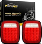 Partsam Pair 38 Led Universal Tail Brake Turn Stop License Back Up Red Lens. Fixed Price $87.63.