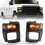 Pair For Ford E150 E250 E350 2008-14 2019 Headlight Trim Bezel W/ Parking Light. Fixed Price $69.05.