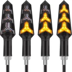 Kinstecks 4pcs Motorcycle Turning Indicators Flowing Turn Signal Lights Black. Fixed Price $28.45.