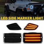 Smoked Led Bumper Signal + Side Marker Light Ip67 For 97-06 Jeep Wrangler Tj N. Fixed Price $54.14.
