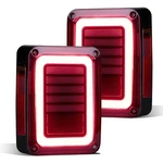 Fieryred Upgraded Led Jk Tail Lights Compatible With 2007-2018 Jeep Wrangler .... Fixed Price $120.82.