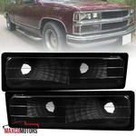 Black Bumper Lights Fits 1988-1998 Chevy Silverado Gmc C10 Pickup Signal Lamps. Fixed Price $21.37.