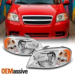 Fit 2007 2008 2009 2010 2011 Chevy Aveo 4 Door Sedan Front Lamp Headlights. Fixed Price $104.99.