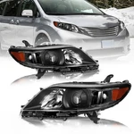 For 2011-2020 Toyota Sienna Halogen Projector Black Amber Headlights Lamps Pair. Fixed Price $101.99.