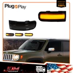 For 2015-2022 Jeep Renegade Sequential Smoked Side Mirror Signal Light Amber Led. Fixed Price $19.99.