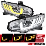 Fit 2016-2021 Honda Civic Halogen Projector Headlights Led Bar Sequential Signal. Fixed Price $279.99.
