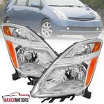 Chrome Headlights Fits 2006-2009 Toyota Prius Halogen Headlamps Assembly Pair. Fixed Price $96.49.