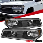Fit 2004-2012 Chevy Colorado Gmc Canyon Black Bumper Corner Lights Signal Lamps. Fixed Price $37.99.