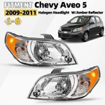 For 2009 2010 2011 Chevy Aveo 5 Ls / Lt Halogen Headlight W/amber Reflector Pair. Fixed Price $102.99.