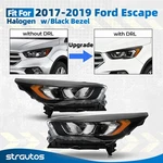 Halogen Upgrade To Led Drl Headlight For 2017-2019 Ford Escape Black Pair. Fixed Price $285.00.