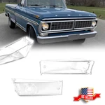 Pair Clear Front Turn Signal Light Lamp Lenses For 1970-1972 Ford F100 F250 F350. Fixed Price $29.99.