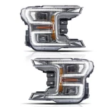 Customized Chrome Full Led Headlights Sequential For 18-20 Ford F-150 Lariat. Fixed Price $694.99.