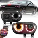 Rgb Vland Projector Led Headlights For 2008-2014 Dodge Challenger W/sequential. Fixed Price $382.49.