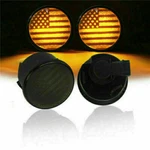 Turn Signal Light Led Amber Us Flag Smoke Len Flasher Fit 07-18 Jk Jeep Wrangler. Fixed Price $29.99.