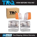 Headlights & Parking Corner Lights Left Right Kit Set For 97-98 Grand Cherokee. Fixed Price $98.95.