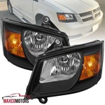 Black Headlights Fits 2008-2010 Dodge Grand Caravan Replacement Lamps Left+right. Fixed Price $82.49.