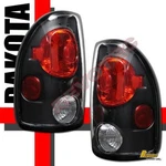 97-04 Dodge Dakota Black Tail Lights Lamps 1 Pair 98 99 00 01 02 03. Fixed Price $76.00.