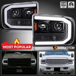 Jet Black Fits 1999-2004 Ford F250 F350 Superduty Led Tube Projector Headlights. Fixed Price $272.38.