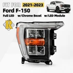 For 2021-2023 Ford F-150 Led Headlight Chrome Bezel W/o Afs Right Passenger Side. Fixed Price $259.99.