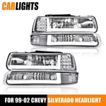 Headlight & Bumper Signal Lamp Fits 99-02 Chevy Silverado 1500 2500 3500 Led Drl. Fixed Price $82.50.
