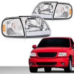 Fit For 97-2004 F-150 Expedition Chrome/clear Led Drl Headlights & Corner Lights. Fixed Price $87.66.