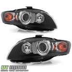 2006-2008 Audi A4 S4 Hid W/o Curve Lighting Headlights Headlamps Blk Left+right. Fixed Price $245.99.