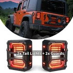 Pair Smoked Led Tail Lights + Guard Covers For 2007-2018 Jeep Wrangler Jk Jku. Fixed Price $149.99.