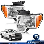 For 2009-2014 Ford F150 Chrome Housing Amber Corner Headlights Headlamps Pair. Fixed Price $74.99.