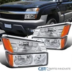 Fits 02-06 Chevy Avalanche 1500 2500 Pickup Clear Headlights Bumper Signal Lamps. Fixed Price $69.95.