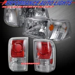 Euro Clear Headlights W/ Corner Lights And Taillights For 1993-1997 Ford Ranger. Fixed Price $149.99.