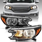 For 2012 2013 2014 Honda Crv Cr-v Black Amber Corner Headlights Assembly Pair. Fixed Price $144.44.
