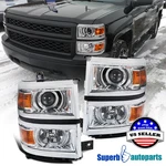 Fits 2014-2015 Chevy Silverado 1500 Projector Headlights Turn Signal Lamps Pair. Fixed Price $164.98.